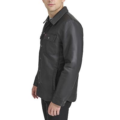 Men's Levi's® Faux Leather Sherpa Lined Trucker Jacket