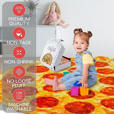 Zulay Kitchen Giant Double Sided Glazed Donut with Donut Box Gift Packaging (60 Inches)