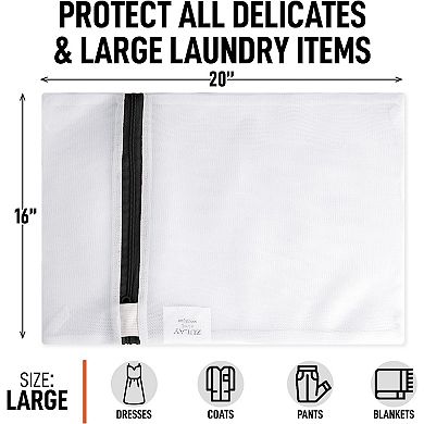 Zulay Kitchen Mesh Laundry Bags 3 Pack Large