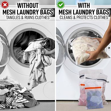 Zulay Kitchen Mesh Laundry Bags 3 Pack Mix 1
