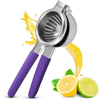 Zulay Kitchen Lemon Squeezer Stainless Steel with Premium Heavy Duty Solid Metal Squeezer Bowl