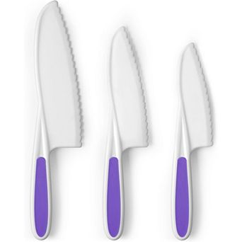 Zulay Kitchen 3 pc Kids Knife Set for Real Cooking & Baking