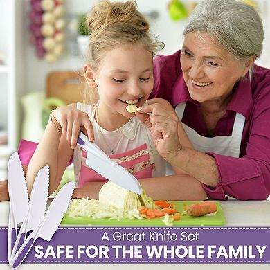 Zulay Kitchen 3-Piece Kids Knife Set for Real Cooking & Baking