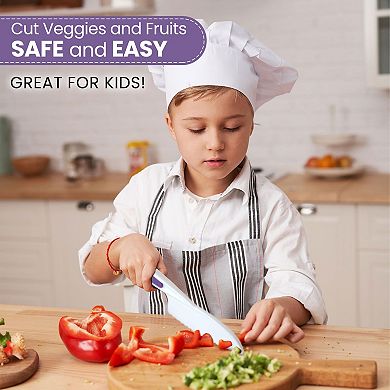 Zulay Kitchen 3-Piece Kids Knife Set for Real Cooking & Baking