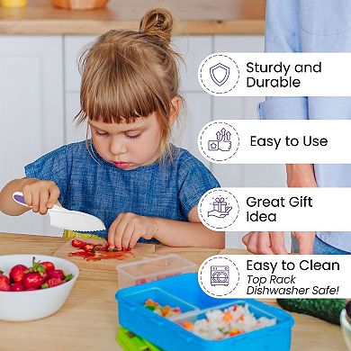 Zulay Kitchen 3-Piece Kids Knife Set for Real Cooking & Baking