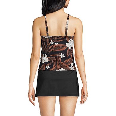 Women's Lands' End Chlorine Resistant Squareneck Tankini Swimsuit Top