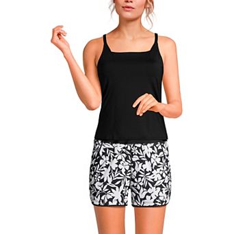 Women's Lands' End Chlorine Resistant Squareneck Tankini Swimsuit Top