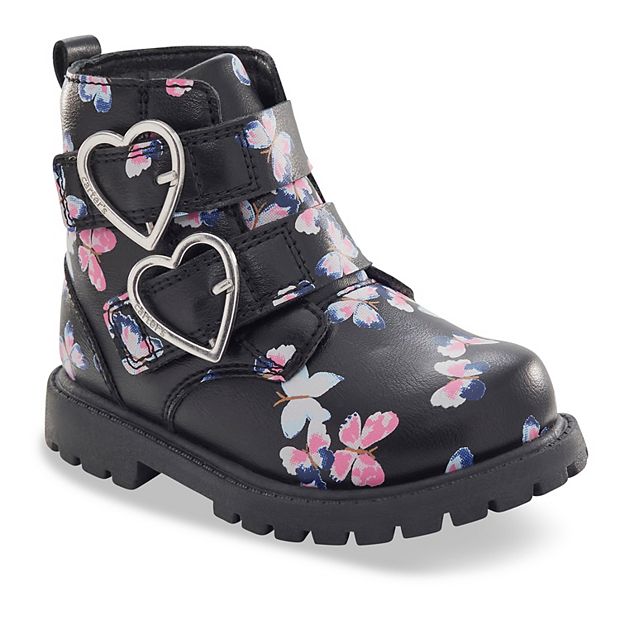 Toddler pink combat boots sales