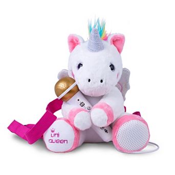 Singing Machine Kids Sing Along Plush Uniqueen Backpack with Microphone