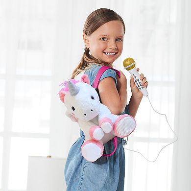 Singing Machine Kids Sing Along Plush Uniqueen Backpack with Microphone