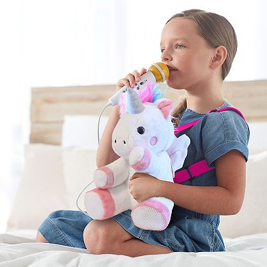 Singing Machine Kids Sing Along Plush Uniqueen Backpack with Microphone