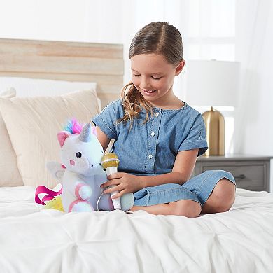 Singing Machine Kids Sing Along Plush Uniqueen Backpack with Microphone
