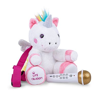 Singing Machine Kids Sing Along Plush Uniqueen Backpack with Microphone