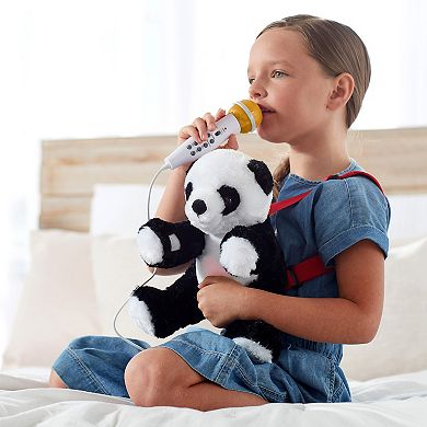 Singing Machine Kids Sing Along Big Panda Plush Backpack with Microphone