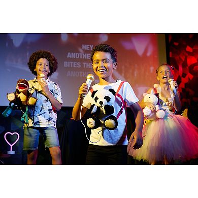 Singing Machine Kids Sing Along Big Panda Plush Backpack with Microphone