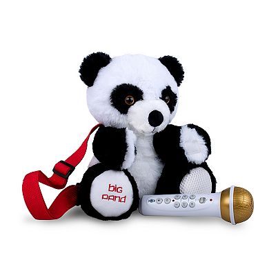 Singing Machine Kids Sing Along Big Panda Plush Backpack with Microphone