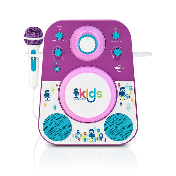 Singing Machine Kids Mood Bluetooth Karaoke Machine with Microphone