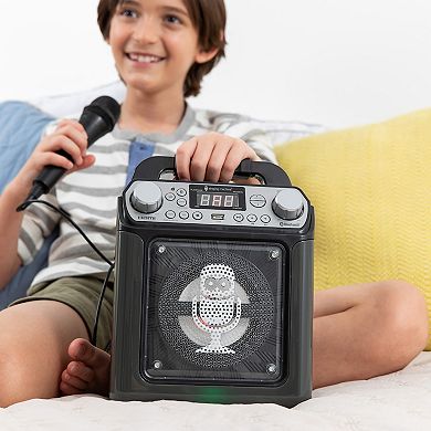 Singing Machine Groove Mini Bluetooth Karaoke Machine with 2 Microphones
