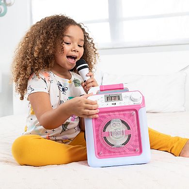 Singing Machine Groove Mini Bluetooth Karaoke Machine with 2 Microphones