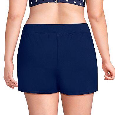 Plus Size Lands' End Chlorine-Resistant Smoothing Control Swim Shorts