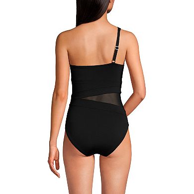 Women's Lands' End One Shoulder One-Piece Swimsuit