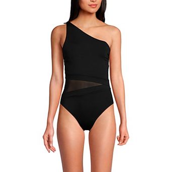 Women's Lands' End One Shoulder One-Piece Swimsuit
