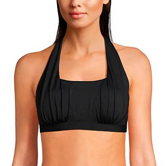 Women's Lands' End D-Cup Chlorine-Resistant Halter Bikini Top
