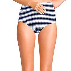  Hilor Women's Retro Ultra High Waisted Swim Bottom Boy Leg  Tankini Shorts Ruched Swimwear Briefs Navy 10 : Clothing, Shoes & Jewelry