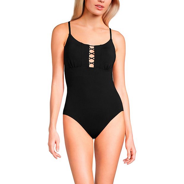 Lace front one piece swimsuit deals