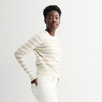 Petite Women's Sonoma Goods For Life® Crewneck Sweater