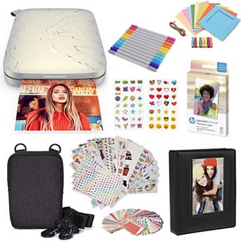 Hp Sprocket Select Portable Instant Photo Printer 2.3x3.4 (eclipse) And Accessories Starter Bundle