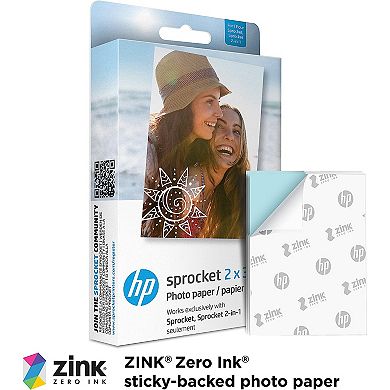 Hp Sprocket Portable 2x3" Instant Photo Printer (lilac) And Zink Paper Bundle