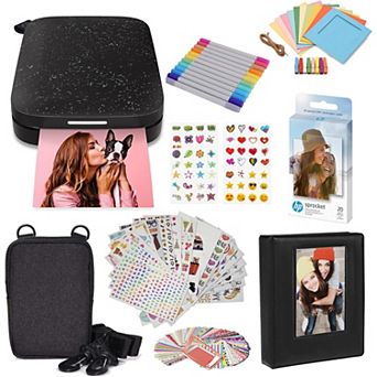 Hp Sprocket Portable 2x3" Instant Photo Printer (lilac) & Accesories Starter Bundle