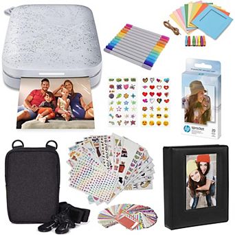 HP Sprocket Portable 2x3 Instant Photo Printer, Photo Paper & Accesories Starter Bundle