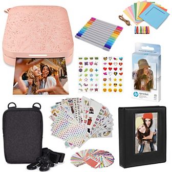 Hp Sprocket Portable 2x3" Instant Photo Printer (black Noir) & Accesories Starter Bundle
