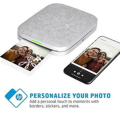 Hp Sprocket 3x4 Instant Photo Printer Prints 3.5x4.25” Photos From Ios & Android - White
