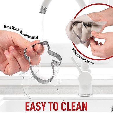 Zulay Kitchen (14-Pieces) Metal Christmas Cookie Cutters