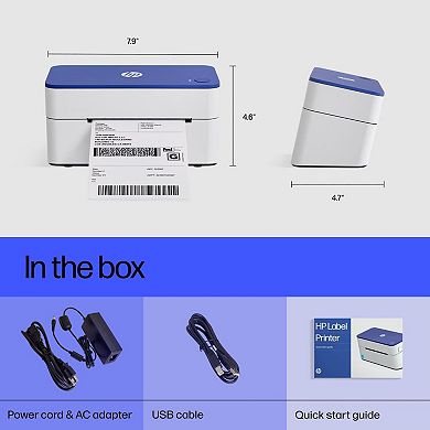 Hp Thermal Label Printer, 4x6 Compact, Easy-to-use, High-speed Label Printer - 203 Dpi