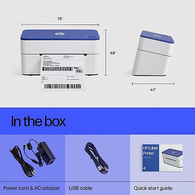 Hp Thermal Label Printer, 4x6 Compact, Easy-to-use, High-speed Label Printer - 300 Dpi