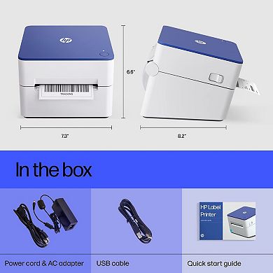 Hp Thermal Label Printer, 4x6 Easy-to-use, High-speed Label Printer With Internal Tray - 203 Dpi