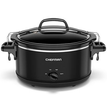 Chefman 6-qt Locking Lid Slow Cooker