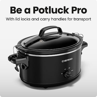 Chefman 6 Qt. Locking Lid Slow Cooker