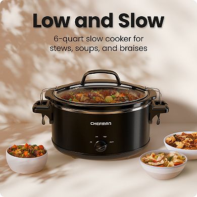 Chefman 6 Qt. Locking Lid Slow Cooker