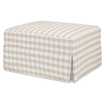 Namesake Crawford Gliding Ottoman in Gingham
