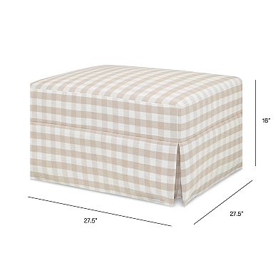 Namesake Crawford Gliding Ottoman in Gingham