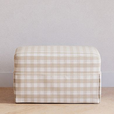 Namesake Crawford Gliding Ottoman in Gingham