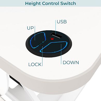 VersaDesk PowerPro 40"W Electric Adjustable Standing Desk Converter, White
