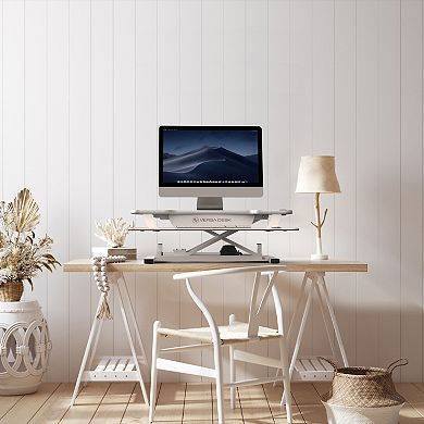 VersaDesk PowerPro 40"W Electric Adjustable Standing Desk Converter, White