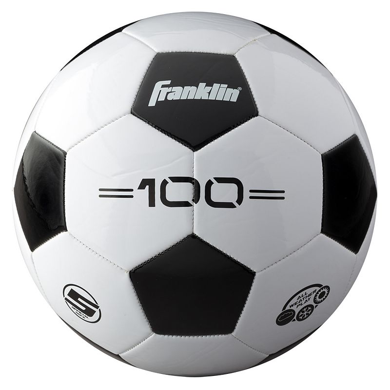 Franklin Sports Competition Soccer Ball  Size 5  Black and White