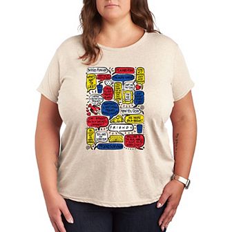 Plus Friends Quotes Speech Bubbles Graphic Tee